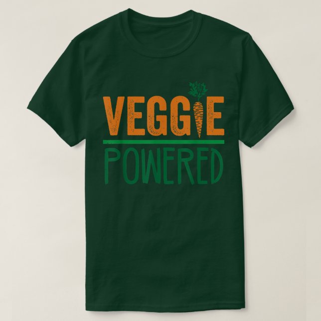 Sarkastic Vegan Veggie Powered Food Vegetarian Lov T Shirt (Design framsida)
