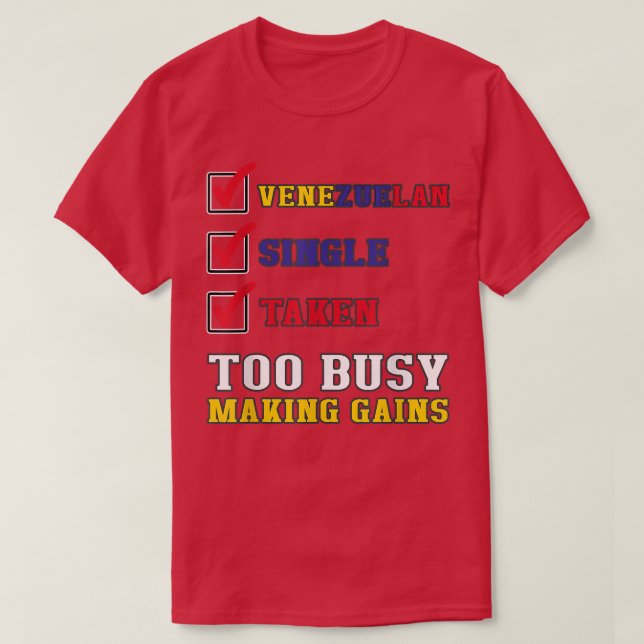 Sarkastic Venezuelan Gym Funny Venezuela Flagga  T Shirt (Design framsida)