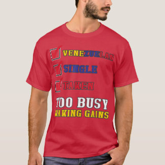 Sarkastic Venezuelan Gym Funny Venezuela Flagga T Shirt