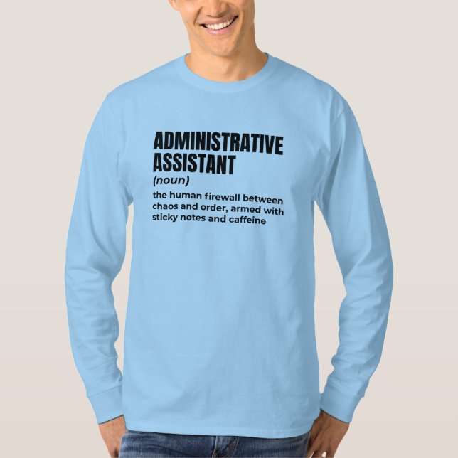 Sarkastisk administrativ assistent t shirt (Framsida)