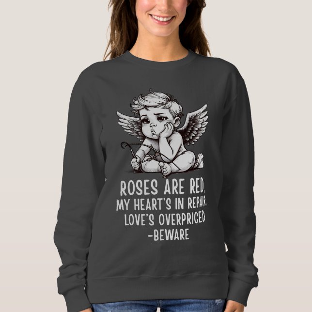Sarkastisk Anti-Valentine Cupid T-Shirt (Framsida)
