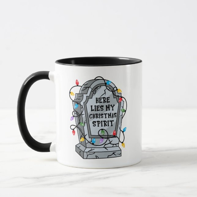 Sarkastisk antijul-mugg, mörk humor julpresent mugg (Vänster)