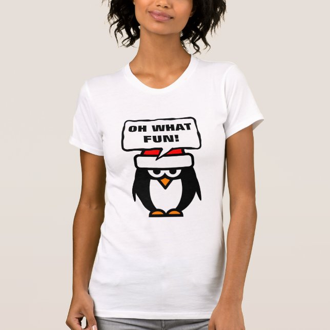 Sarkastisk antijul t-shirt med rolig pingvin (Framsida)