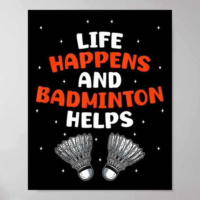 Sarkastisk badmintonspelare Spel Match Humor Skämt Poster (Framsidan)