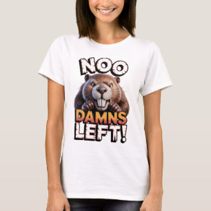 Sarkastisk bäver Inga skit kvar Roligt djur T Shirt