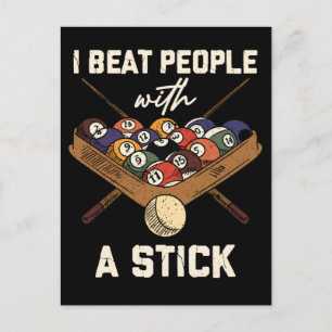Sarkastisk Biljard 8 Boll Humor Pool Vykort