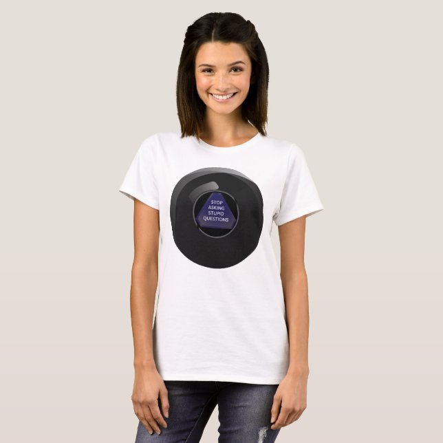 Sarkastisk boll för magi 8 t-shirt (Hel framsida)