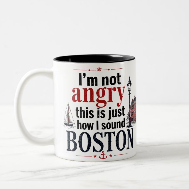 Sarkastisk Boston-mugg Två-Tonad Mugg (Vänster)
