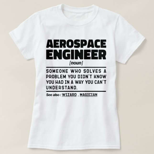 Sarkastisk definition av Ingenjör Noun T Shirt (Design framsida)
