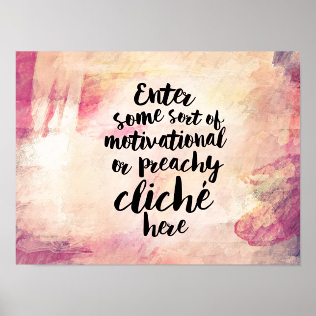 Sarkastisk, demotiv poster (Framsidan)