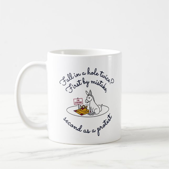 Sarkastisk envis Djur Kaffemugg (Vänster)
