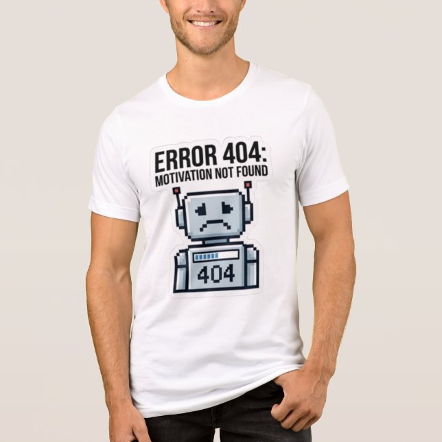 Sarkastisk Error 404 Robot Tröja (Framsida)