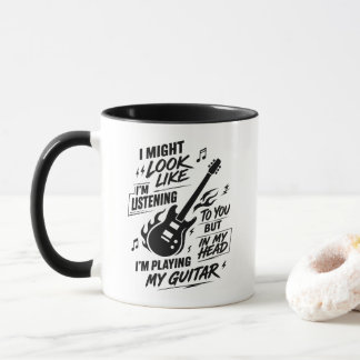 Sarkastisk gitarrist spelar gitarr i mitt huvud mugg