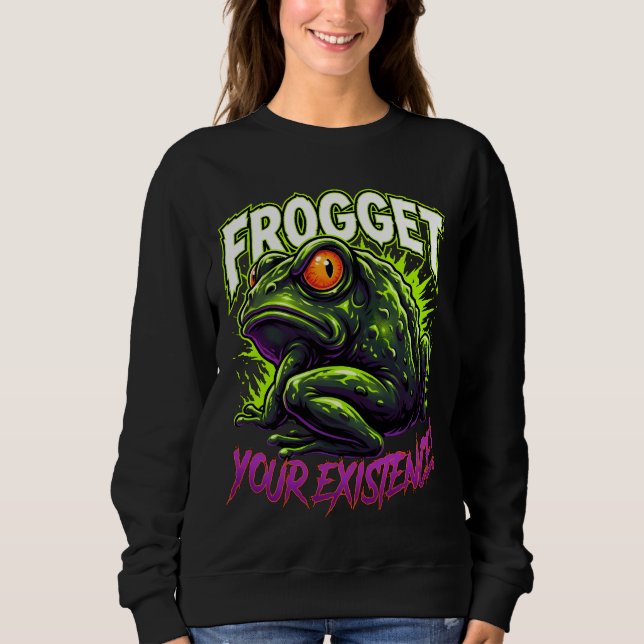 Sarkastisk Groda Glöm Din Existens Roligt Meme T Shirt (Framsida)