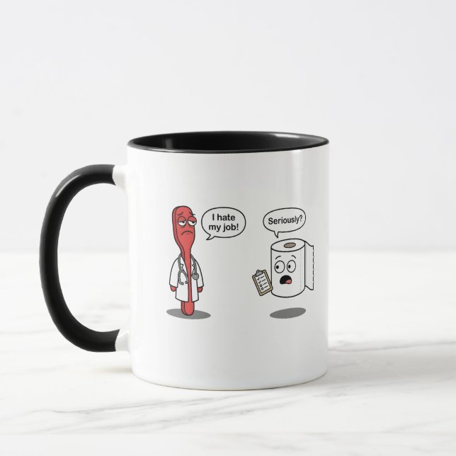 Sarkastisk humor grafik läkare rolig sassy meme mugg (Vänster)