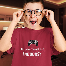 Sarkastisk Inomhussysnande Spelare | Tonårspojkars T Shirt