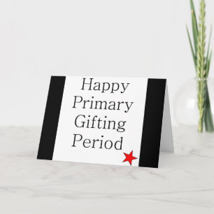 Sarkastisk julkort för primär Gifting period Helgkort