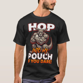 Sarkastisk känguru hoppa in i min pung rolig meme t shirt