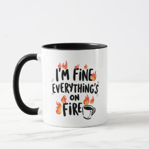 Sarkastisk kaos och kaffecitat mugg