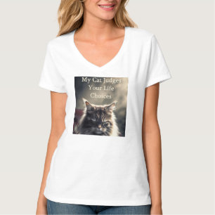 Sarkastisk katt dömer dig t shirt
