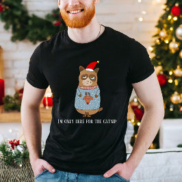 Sarkastisk katt som bär en ful jultröja t shirt