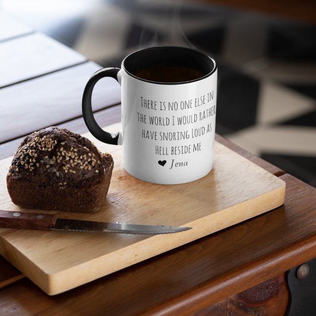 Sarkastisk kopp för par Personlig romantisk presen (funny snoring couple personalized mug)