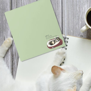 Sarkastisk Lat Tabby Katt Humor Salggrön Anteckningsblock