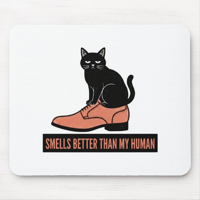 Sarkastisk Linocut Katt i Sko Meme Musmatta (Framsidan)