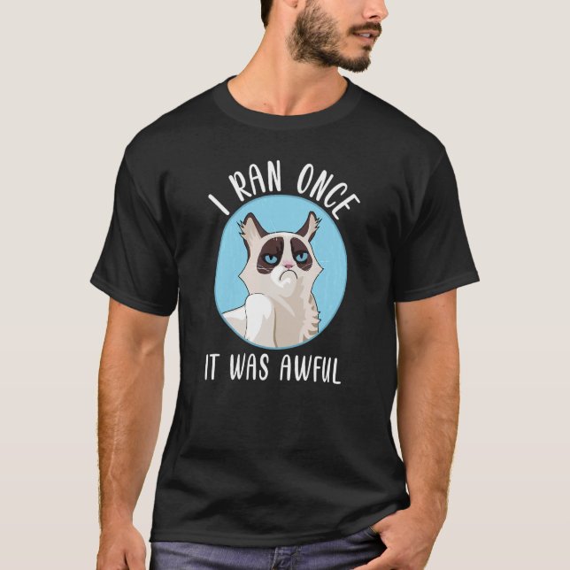 Sarkastisk löpning för löparkatten t shirt (Framsida)