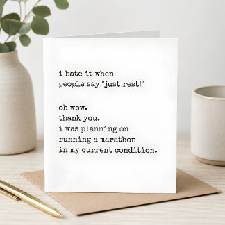 Sarkastisk Lycka-till-Kort Maratonlöpare Humor Vykort