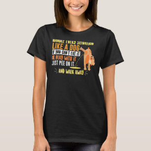 Sarkastisk marionett som säger att Hundar hanterar T Shirt