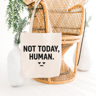 Sarkastisk minimalistisk totebagdesign med citat tygkasse