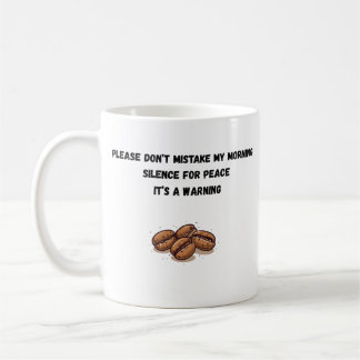 Sarkastisk morgon tyst kaffe älskare humoristisk kaffemugg