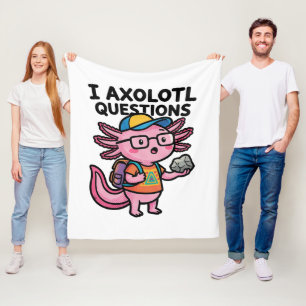 Sarkastisk nörd axolotl jag axolotl frågor meme fleecefilt