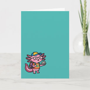 Sarkastisk nörd axolotl jag axolotl frågor meme kort