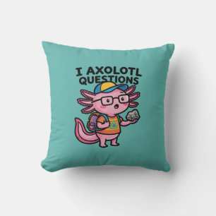 Sarkastisk nörd axolotl jag axolotl frågor meme kudde