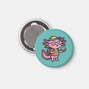 Sarkastisk nörd axolotl jag axolotl frågor meme magnet