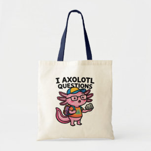 Sarkastisk nörd axolotl jag axolotl frågor meme tygkasse