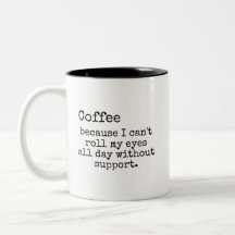 Sarkastisk Ögonrullnings Kaffe Mugg