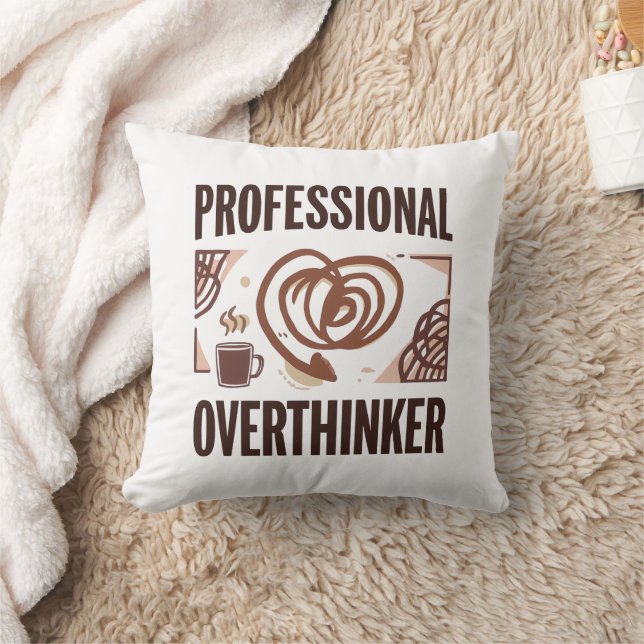 Sarkastisk överanalysator med kaffe och kaos kudde (Filt)