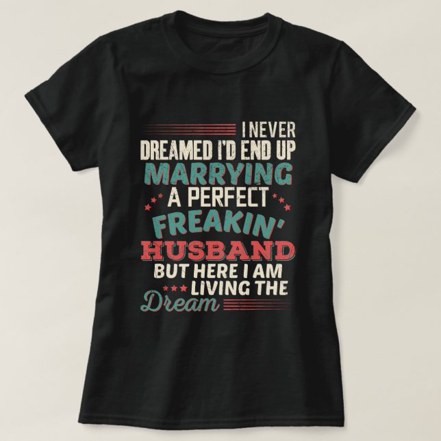 Sarkastisk perfekt underbar make-make-humor t shirt (Design framsida)
