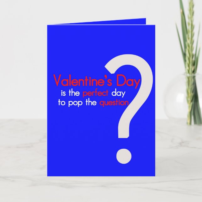 Sarkastisk pop ifrågasättavalentines daykortet helgkort (Framsida)