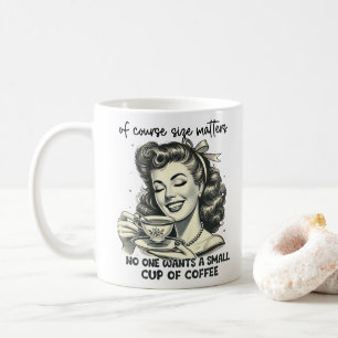 Sarkastisk Retro Kaffe "Självklart Är Storleken Vi Kaffemugg