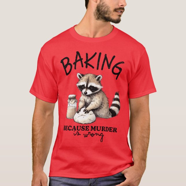 Sarkastisk Rollig Djur Bakande pojke T Shirt (Framsida)