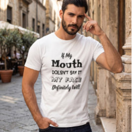 Sarkastisk Rollig Vit T-Shirt