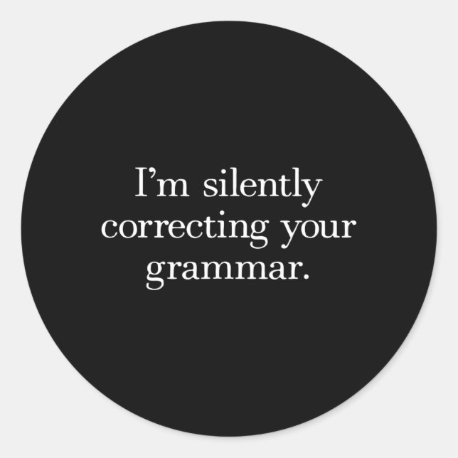 sarkastisk runt klistermärke (Framsida)