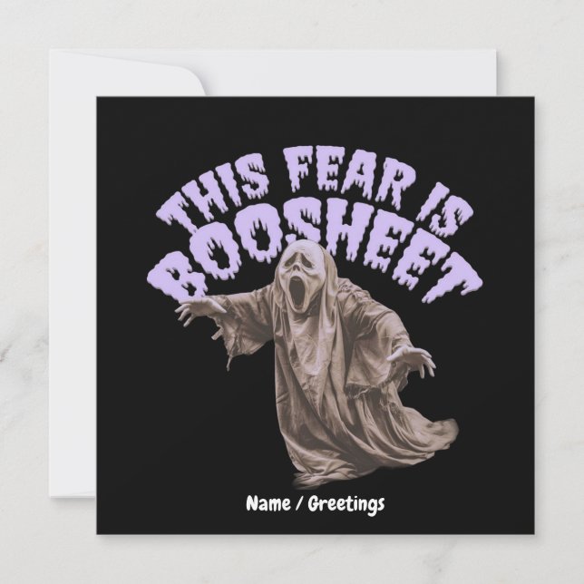 Sarkastisk Skräck Ghost Slang Puns Grafik Inbjudningar (Framsida)