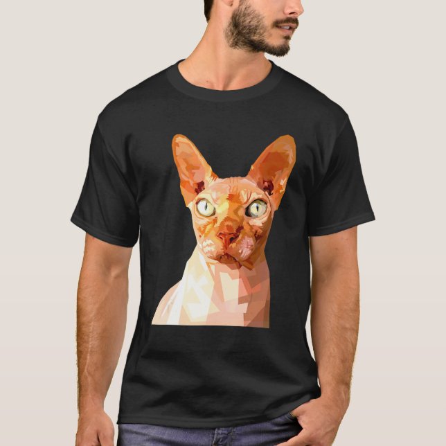 Sarkastisk Sphynx Katt Grafisk T Shirt (Framsida)