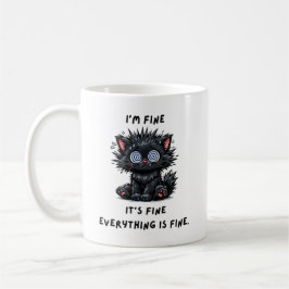 sarkastisk svart katt-mugg kaffemugg