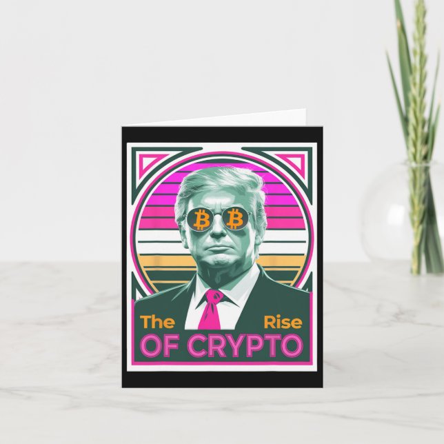 Sarkastisk Trump Kryptovalutans Framväxt Bitcoin K Kort (Framsida)